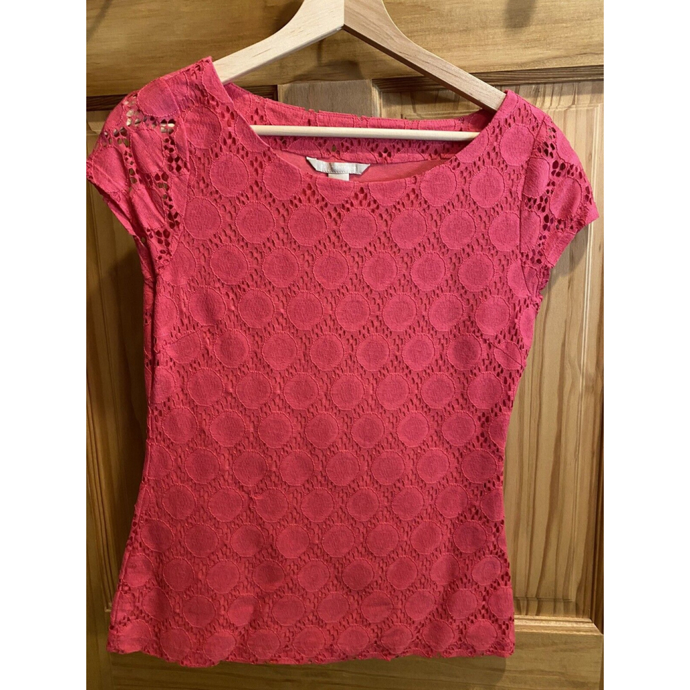 Banana Republic Cap Sleeve Fitted Lace Blouse Size 2